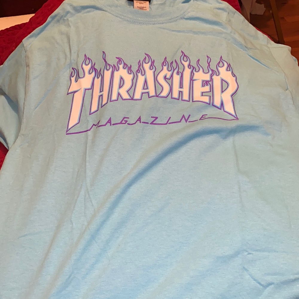 Thrasher baby blue medium shirt